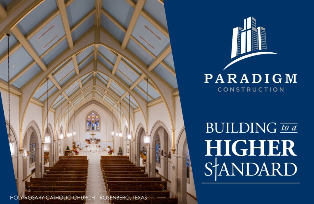 Church construction project showing progress on a faith based facility designed to support community growth